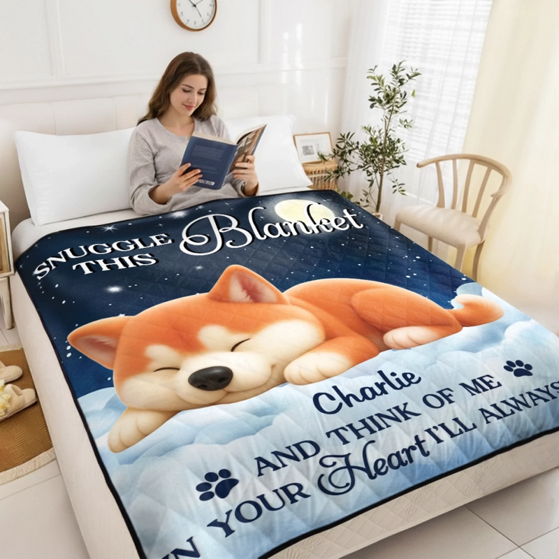Custom Quilt Blanket - Personalized Pet Memorial Sympathy Gifts For Dogs, Cats - Your Love Still Waits At Home