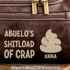 Custom Engraved Leather Toiletry Bag - Personalized Birthday Gifts For Dad, Grandpa - Love Passed From Heart To Heart