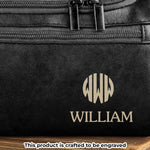 Custom Engraved Leather Toiletry Bag - Personalized Birthday Gifts For Men - Journey Defines You