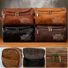 Custom Engraved Leather Toiletry Bag - Personalized Birthday Gifts For Son - Every Mile Matters