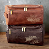 Custom Engraved Leather Toiletry Bag - Personalized Birthday Gifts For Son - Every Mile Matters