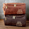 Custom Engraved Leather Toiletry Bag - Personalized Birthday Gifts For Son, Grandson - You Make Us Proud