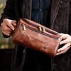 Custom Engraved Leather Toiletry Bag - Personalized  Christmas Birthday Fishing Gifts For Fisherman - For The Guy Who Never Misses A Bite