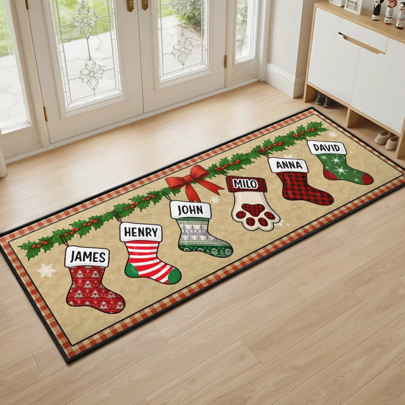 Custom Runner Rug - Personalized Christmas Birthday Gifts For Mom, Dad, Brother, Sister, Kids - Where Joy Feels Endless
