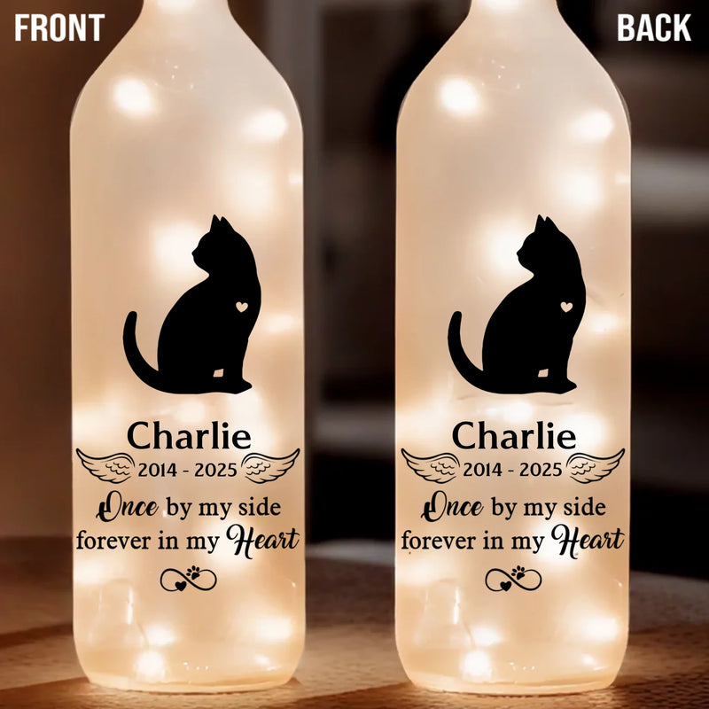 A Piece Of My Heart Will Always Be With You - Memorial Personalized Custom Bottle Lamp - Sympathy Gift For Pet Owners, Pet Lovers