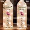 Grandma Plants Wisdom, Mom Nurtures Love And We Bloom - Family Personalized Custom Bottle Lamp - Gift For Mom, Grandma