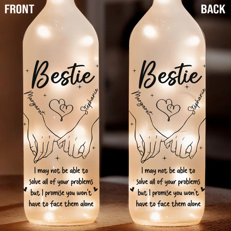 I’m Always Here For You - Bestie Personalized Custom Bottle Lamp - Gift For Best Friends, BFF, Sisters