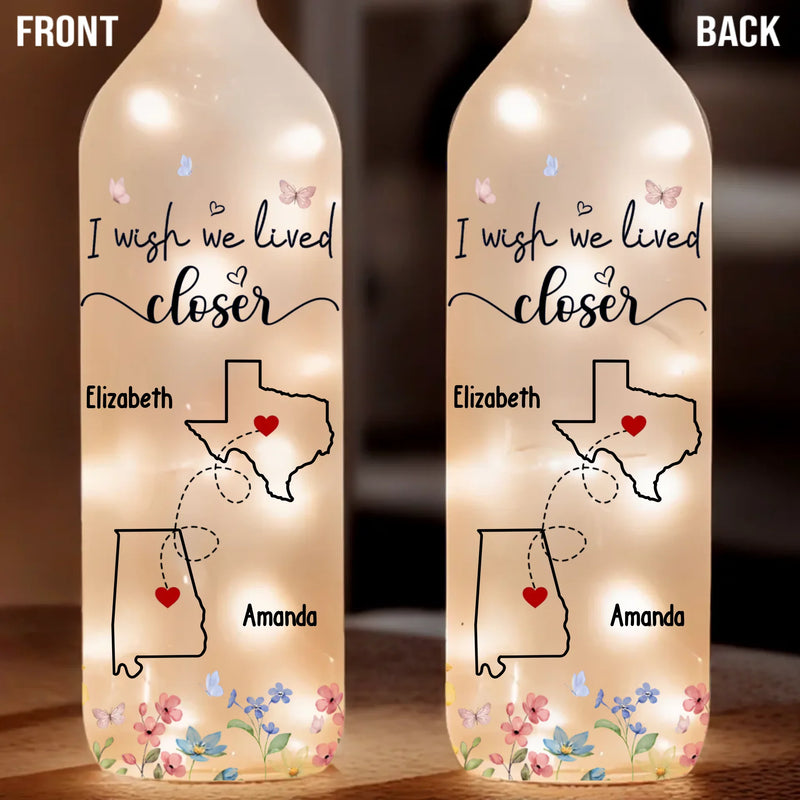 You’re Always With Me In Spirit - Bestie Personalized Custom Bottle Lamp - Gift For Best Friends, BFF, Sisters