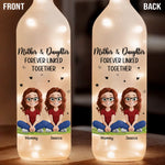 The Love Between Mother & Daughter Knows No Distance - Family Personalized Custom Bottle Lamp - Mother's Day, Gift For Mom, Daughter