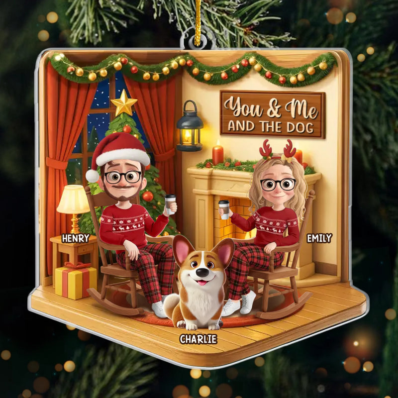 Custom Acrylic Ornament - Personalized Anniversary Christmas Wedding Gifts For Husband And Wife, Dog Cat Lovers - The Pawfect Little Family