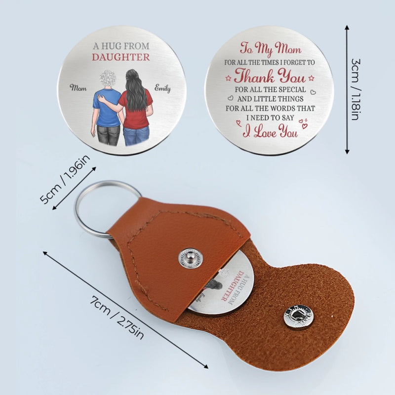 Custom Pocket Hug - Personalized Birthday Gifts For Mom, Dad - Love Fits In Here