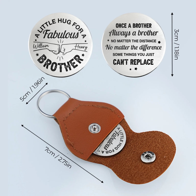 Custom Pocket Hug - Personalized Christmas Birthday Gifts For Brother, Sister - Same Roots Endless Memories