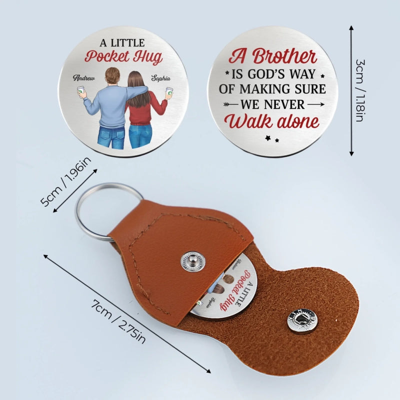 Custom Pocket Hug - Personalized Christmas Birthday Gifts For Brother, Sister - Growing Together Through It All