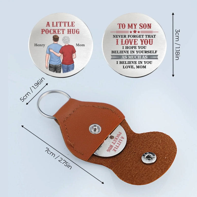 Custom Pocket Hug - Personalized Birthday Gifts For Mom, Dad, Son - Carry My Love