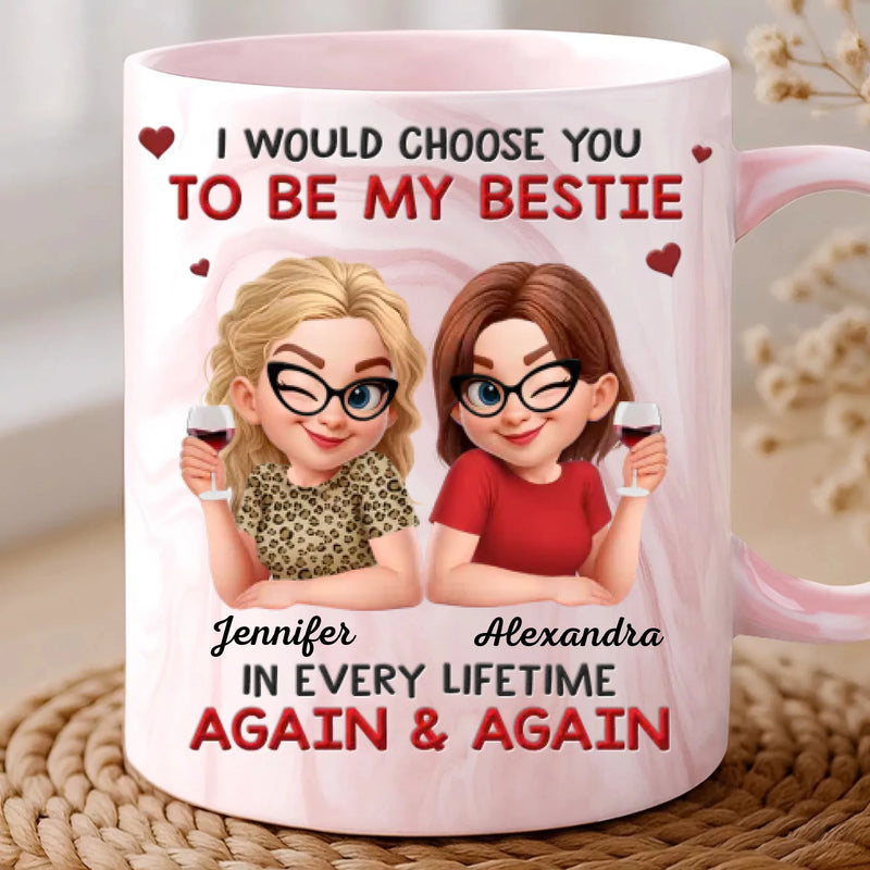 Custom 11oz Pink Marble Mug - Personalized Best Friend Birthday Gifts For Women, Besties, Sisters, BFF - Your Safe Little Hold