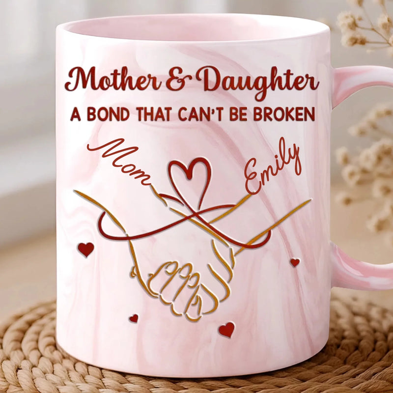 Custom 11oz Pink Marble Mug - Personalized Birthday Gifts For Mom, Daughter - You Are My Joy