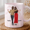 Custom 11oz Pink Marble Mug - Personalized Best Friend Birthday Gifts For Women, Besties, Sisters, BFF - Together We Shine Brighter