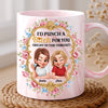 Custom 11oz Pink Marble Mug - Personalized Best Friend Birthday Gifts For Women, Besties, Sisters, BFF - Congrat On Being My Besties