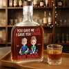 Custom Whiskey Bottle - Personalized Christmas Birthday Gifts For Dad, Daughter, Wine, Bourbon, Whiskey Lovers - I Gave Stress With Love