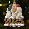 Custom Acrylic Ornament - Personalized Best Friend Christmas Birthday Gifts For Women, Besties, Sisters, BFF - Miles Apart Hearts Still Close