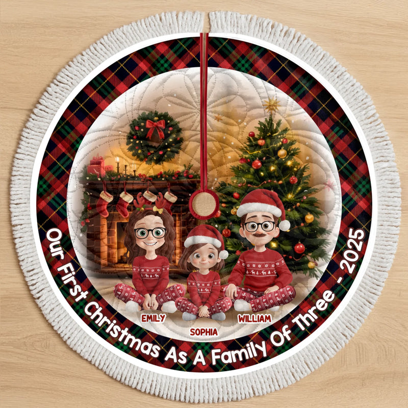 Custom Tree Skirt - Personalized Christmas Birthday Gifts For Mom, Dad, Brother, Sister, Kids - Together Our Hearts Shine Bright