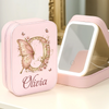 Custom Jewelry Box LED Makeup - Personalized Birthday Gifts For Besties, Sisters, BFF, Family, Yourself - Love Yourself A Little More