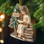 Custom Acrylic Ornament - Personalized Christmas Bookish Gifts For Book Lovers, Readers, Girls - Dreaming In Chapters