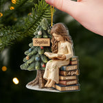 Custom Acrylic Ornament - Personalized Christmas Bookish Gifts For Book Lovers, Readers, Girls - Dreaming In Chapters
