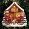 Custom Acrylic Ornament - Personalized Anniversary Christmas Wedding Gifts For Husband And Wife,  Dog Dad And Mom - Together With Our Pup