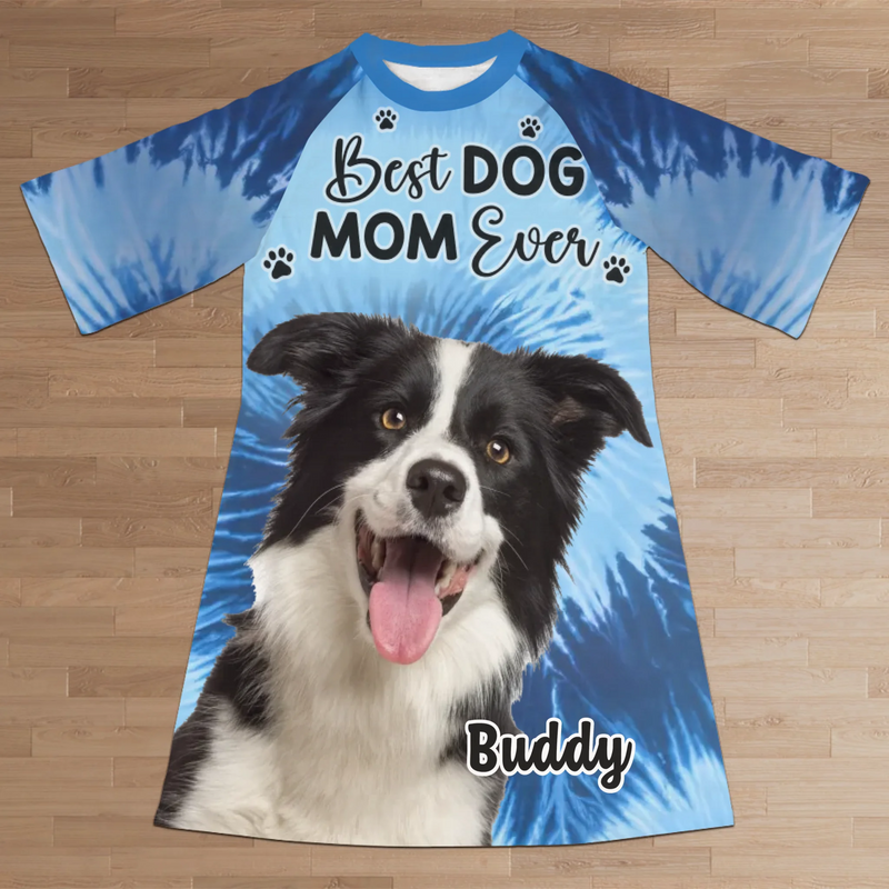 Custom Photo Tail Wags Equal Endless Happiness - Dog & Cat Personalized Custom Women's Sleep Tee - Gift For Pet Owners, Pet Lovers