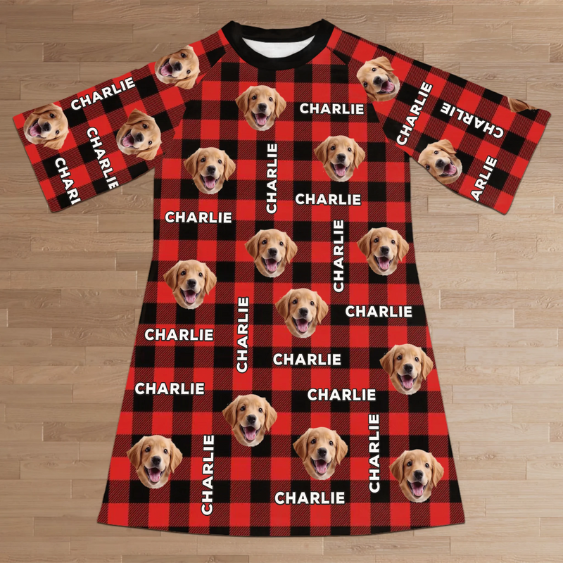 Custom Photo Heart Full Of Love, Clothes Full Of Dog Hair - Dog & Cat Personalized Custom Women's Sleep Tee - Mother's Day, Gift For Pet Owners, Pet Lovers