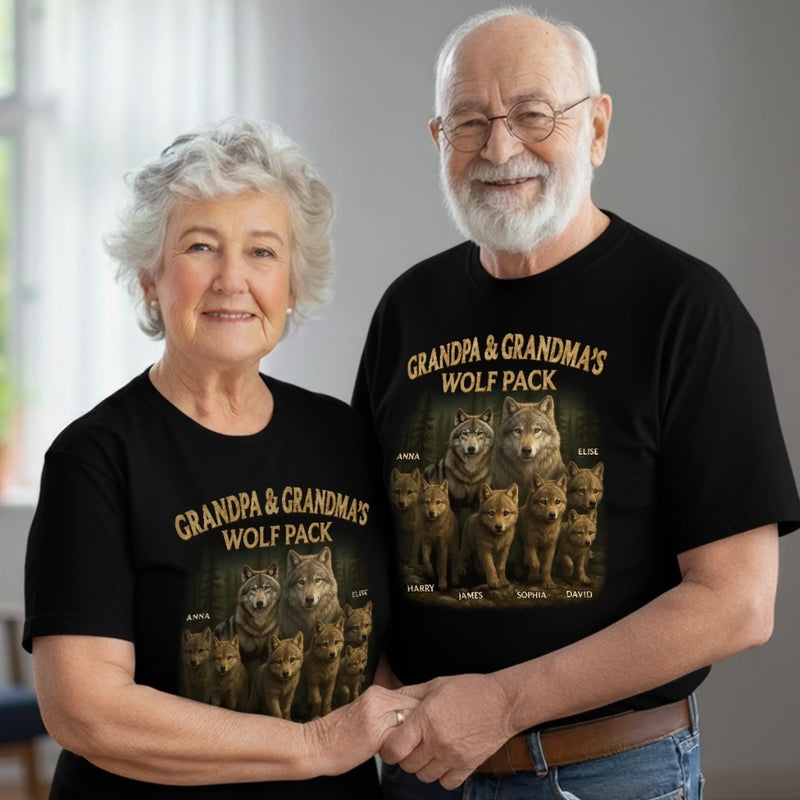 Custom Unisex T-shirt, Premium T-shirt, Hoodie - Personalized Birthday Gifts For Mom, Dad, Grandma, Grandpa - Our Pack Our Home