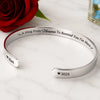 Custom Engraved Stainless Steel Cuff Bracelet - Personalized Memorial Sympathy Gifts For Loss Of Mom, Dad - Forever Held In Gentle Memory