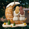 Custom Wood Ornament - Personalized Best Friend Christmas Birthday Gifts For Women, Besties, Sisters, BFF - Best Friends Through Every Season
