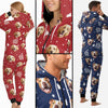 Custom Photo Adult Onesie - Personalized Christmas Birthday Gifts For Dog Cat Lovers, Dog Dad And Mom, Cat Owners - Best Dog Mom Vibes Only