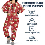 Custom Photo Adult Onesie - Personalized Christmas Birthday Gifts For Dog Lovers, Dog Moms - Best Dog Mom Vibes Only