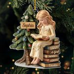 Custom Acrylic Ornament - Personalized Christmas Bookish Gifts For Book Lovers, Readers, Girls - Dreaming In Chapters