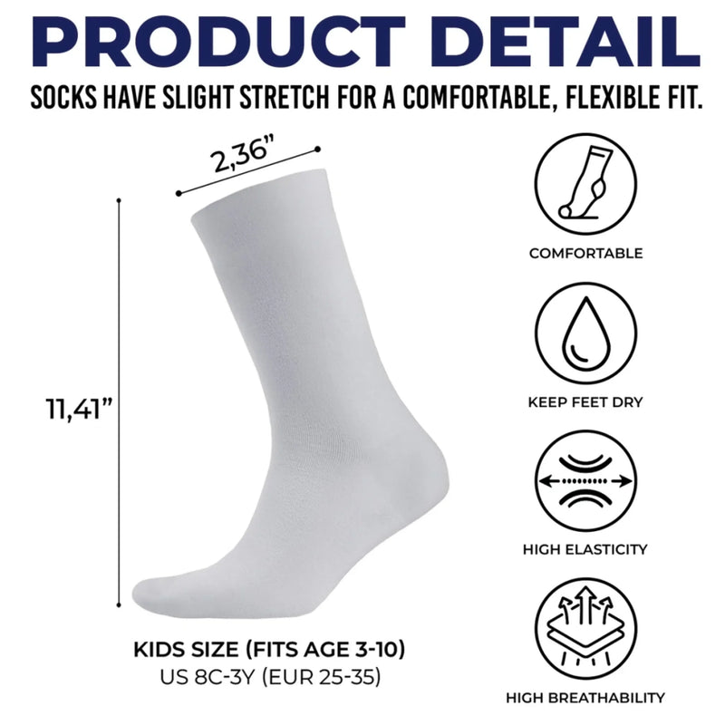 Custom Kid Crew Socks - Personalized Bookish Gifts For Book Lovers, Bookworms, Readers - Books Are The Journey