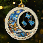 Custom Long Distance Acrylic Ornament - Personalized Christmas Birthday Gifts For Family - Our Love Maps The Way
