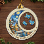 Custom Long Distance Acrylic Ornament - Personalized Christmas Birthday Gifts For Family - Our Love Maps The Way