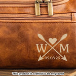Custom Engraved Leather Toiletry Bag - Personalized Birthday Gifts For Husband, Dad, Brother - Proud Of You Always