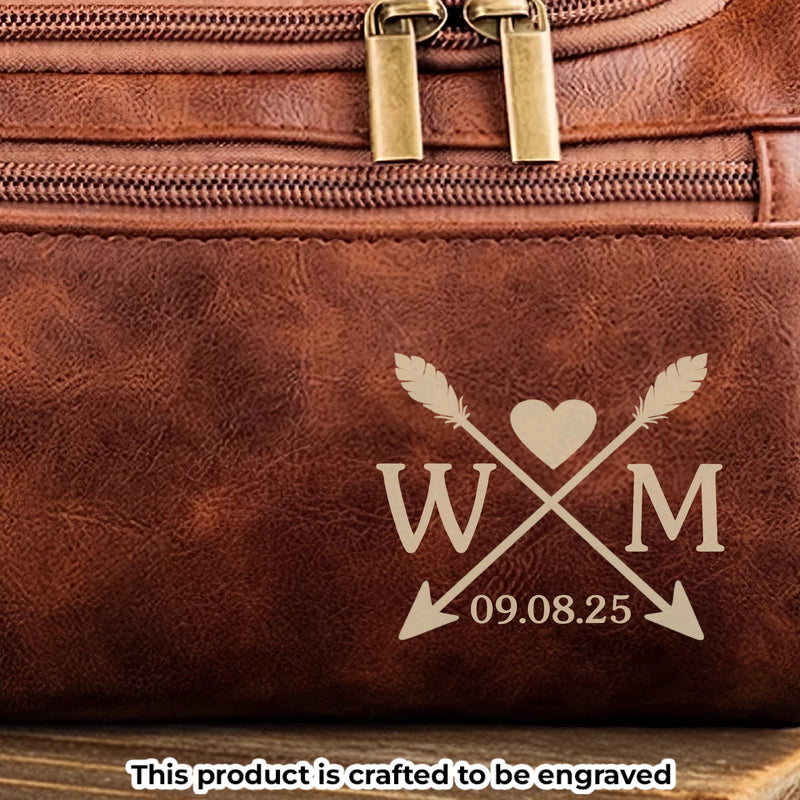 Custom Engraved Leather Toiletry Bag - Personalized Birthday Gifts For Husband, Dad, Brother - Proud Of You Always