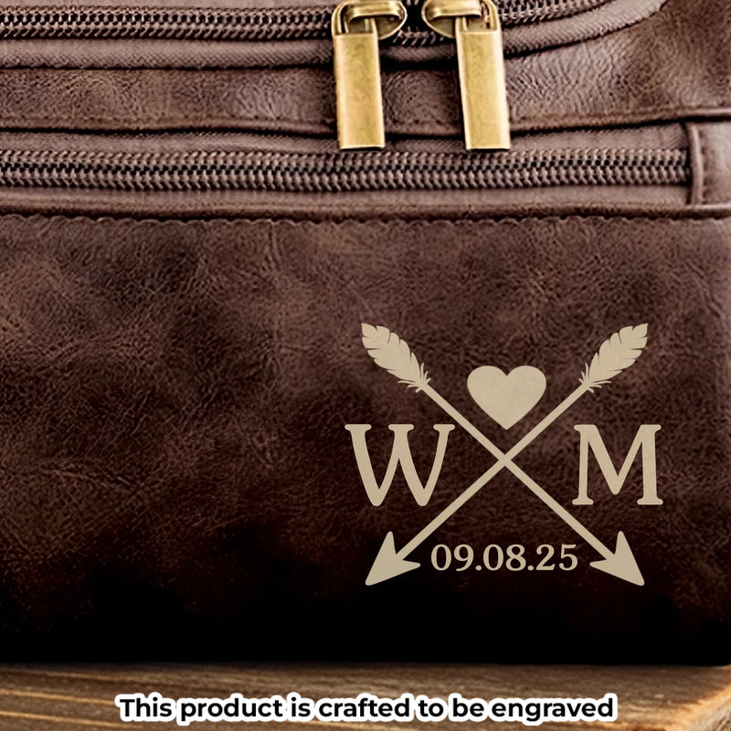Custom Engraved Leather Toiletry Bag - Personalized Birthday Gifts For Husband, Dad, Brother - Proud Of You Always