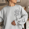 Custom Unisex Sweatshirt, Hoodie With Design On Sleeve -  Personalized Christmas Birthday Gifts For Dog Cat Lovers, Dog Dad And Mom, Cat Owners - Loved By My Fur Crew