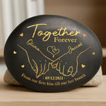 Custom Printed Rock - Personalized Anniversary Wedding Gifts For Couple, Husband, Wife - Cheers To Our Story