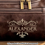 Custom Engraved Leather Toiletry Bag - Personalized Birthday Gifts For Men - Crafted For A Good Man