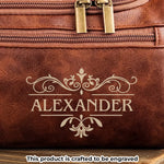 Custom Engraved Leather Toiletry Bag - Personalized Birthday Gifts For Men - Crafted For A Good Man