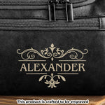 Custom Engraved Leather Toiletry Bag - Personalized Birthday Gifts For Men - Crafted For A Good Man