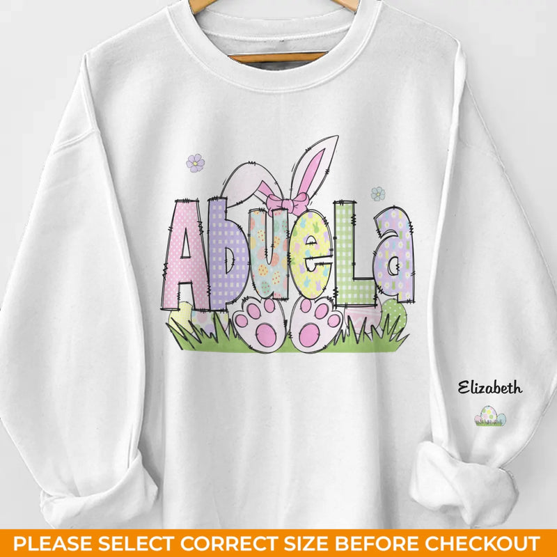 Grandma’s Love Is My Strength - Family Personalized Custom Unisex Sweatshirt, Hoodie With Design On Sleeve - Gift For Mom, Grandma