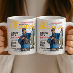Custom Photo Magazine Mug - Personalized Birthday Gifts For Fisherman, Angler - Catching Sunshine All Day